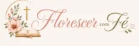 Logo Florescer com Fé — ícone de flor com cruz e Bíblia ao lado do nome da marca em tipografia caligráfica